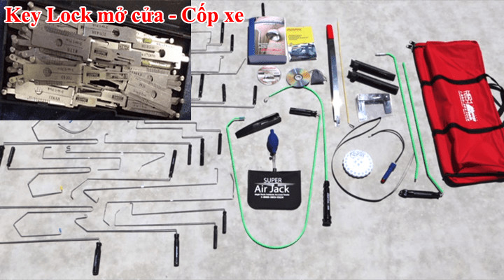 Bộ dụng cụ chuyên dụng để lấy chìa khóa từ xe ô tô khi bị khóa trái