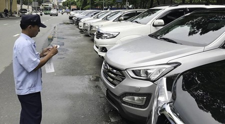 Điểm thu phí đỗ xe tại lòng đường Hà Nội