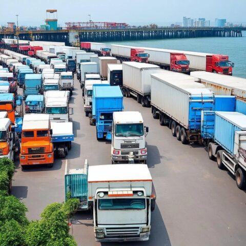 Bãi đậu gửi xe ô tô tại bến tàu Rạch Giá với không gian rộng rãi, đảm bảo an toàn