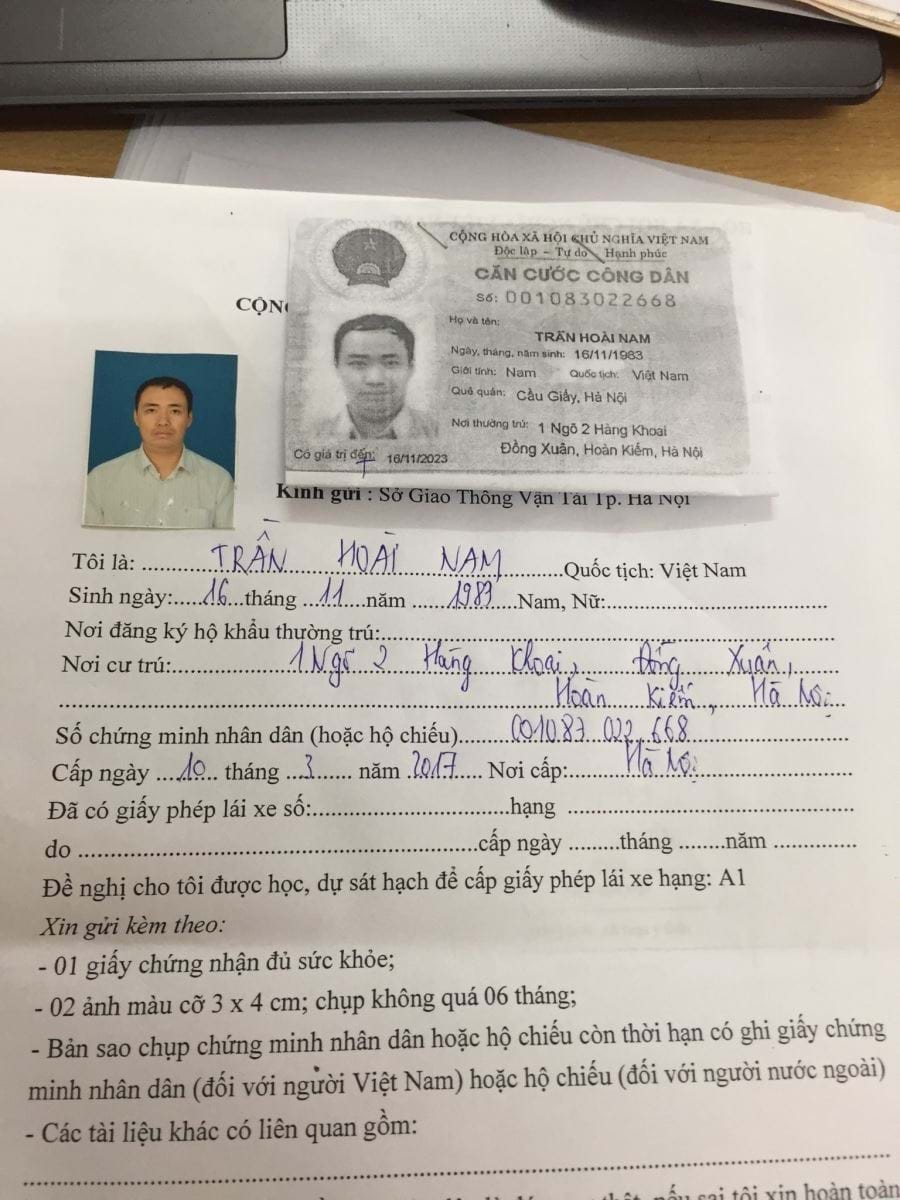 Các loại giấy tờ cần thiết trong hồ sơ thi bằng lái xe ô tô