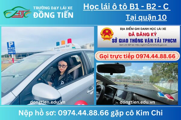 hoc lai xe o to quan 10