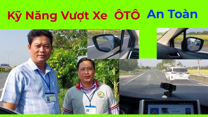 Hình ảnh mô tả kỹ thuật vượt xe ô tô an toàn trên đường cao tốc