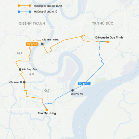 Hình ảnh mô tả hệ thống định vị ô tô hiển thị tuyến đường trên bản đồ số, làm rõ nguyên nhân tại sao bản đồ trên xe ô tô chỉ sai và các giải pháp khắc phục.