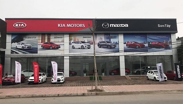 Đại lý xe ô tô Kia Sơn Tây chính hãng, không gian showroom hiện đại