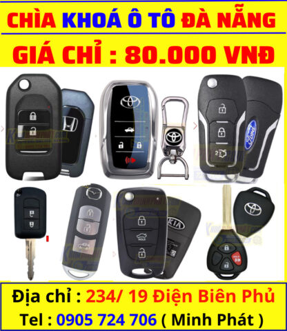Làm chìa khóa xe ô tô tại Đà Nẵng chuyên nghiệp cho các dòng xe