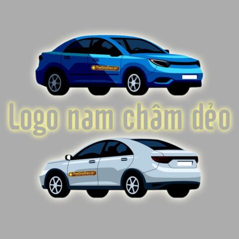 Logo nam châm dẻo dán xe hơi, ô tô