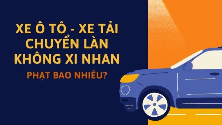 Lỗi chuyển làn không xi nhan xe ô tô trên đường quốc lộ