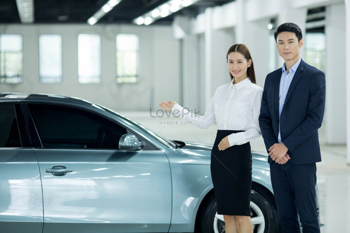 lovepik car sales staff introduce cars picture 500676932 1