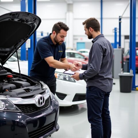 Quy trình tiếp nhận và kiểm tra xe ô tô