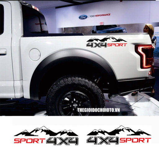 tem 4x4 sport dan trang tri xe o to ban tai 1
