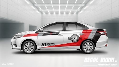 Tem dán sườn xe ô tô Vios thế hệ mới với thiết kế hiện đại