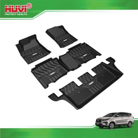 Thảm lót sàn TPE cao cấp HUVI cho xe ô tô Innova 7 chỗ, vừa vặn hoàn hảo nội thất