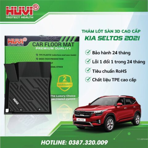 Thảm lót sàn ô tô Kia Seltos 3D cao cấp