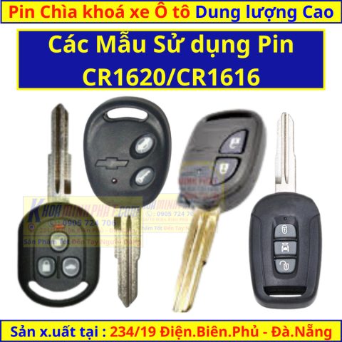 Pin chìa khóa xe ô tô Chevrolet Cruze CR1620