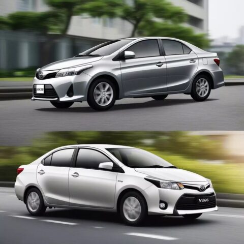 So sánh ngoại thất Toyota Vios đời 2010 và 2017, minh họa cách nhận biết các đời xe ô tô