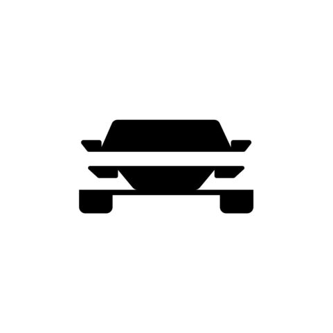 hình ảnh minh họa logo xe ô tô dạng silhouette với thiết kế hiện đại