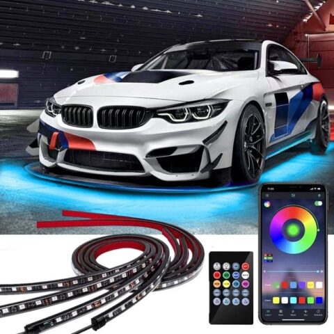Đèn LED trang trí gầm xe ô tô tạo hiệu ứng ánh sáng xanh dương huyền ảo