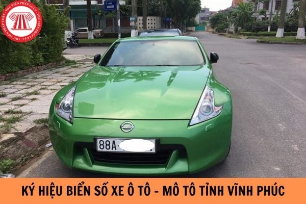 Hình ảnh minh họa biển số xe ô tô và mô tô tại tỉnh Vĩnh Phúc, bao gồm các ký hiệu phân loại theo địa bàn.
