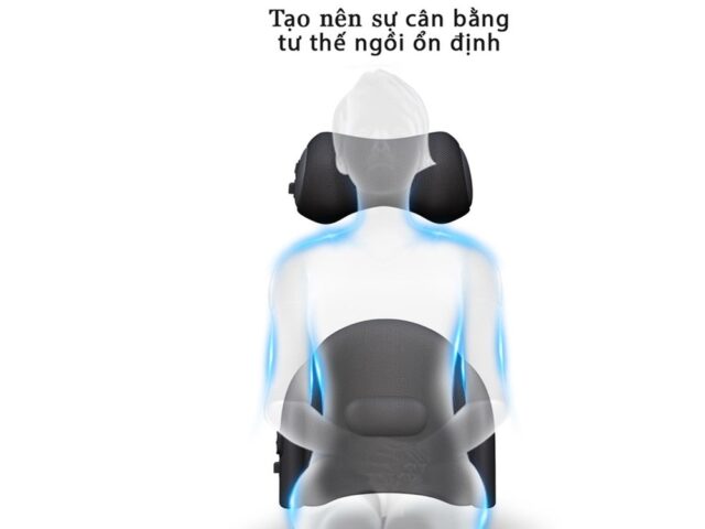 Gối massage xe ô tô được thiết kế theo đường cong tự nhiên của cơ thể để ôm sát và hỗ trợ tối ưu