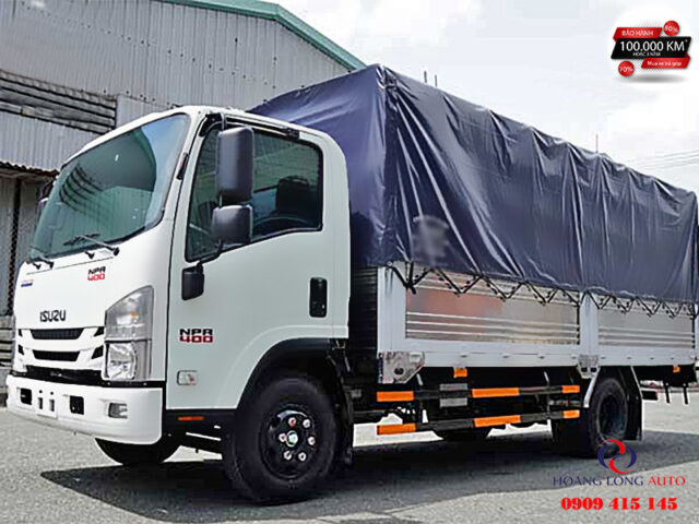 Tìm kiếm xe ô tô trả góp giá rẻ: Hình ảnh xe tải Isuzu 3t5 với thùng mui bạt