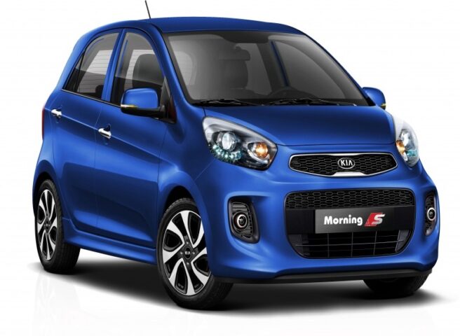 Xe ô tô Kia Morning S màu xanh hiện đại, một lựa chọn phổ biến khi mua xe trả góp