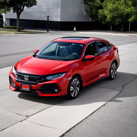 Hình ảnh xe ô tô Honda Civic đời mới, minh họa độ bền và thiết kế hiện đại của Honda
