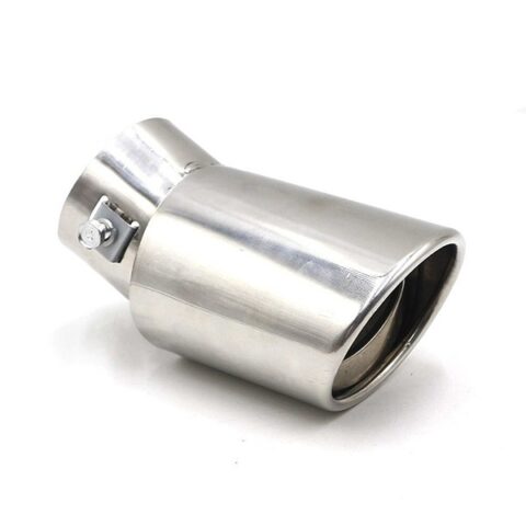 Chụp ống xả xe ô tô dạng cong bằng hợp kim thép, phụ kiện nâng cấp thẩm mỹ cho xe.