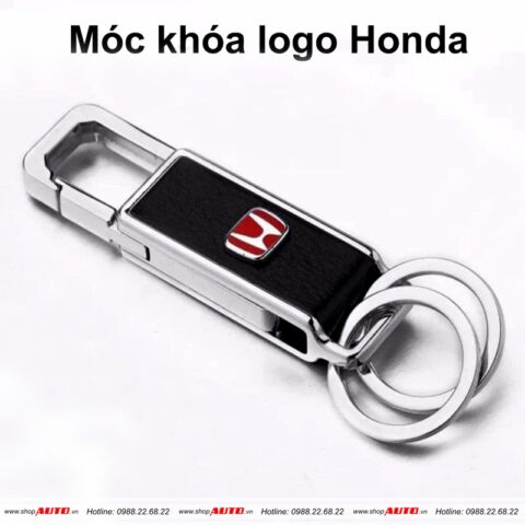 Móc chìa khóa xe ô tô Honda cao cấp với thiết kế sang trọng, kết hợp hợp kim và da PU