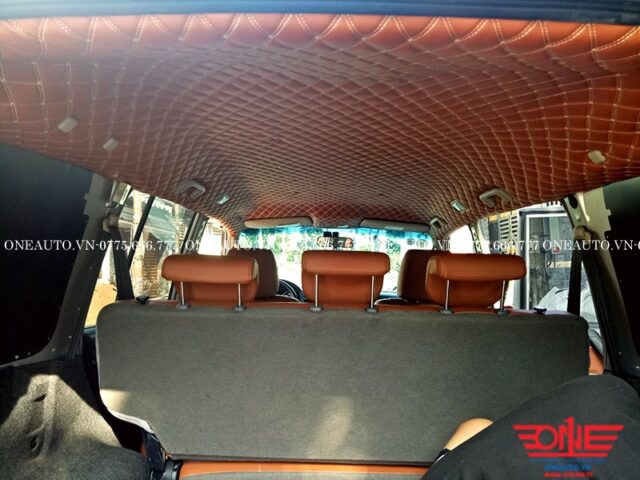 Bọc trần da 5D xe ô tô màu nâu da bò
