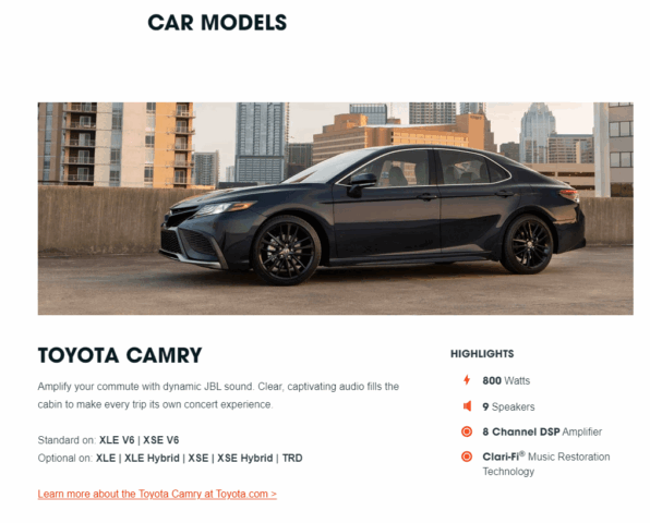 camry 8th generation jbl audio upgrade recommendations v0 2p58bh89r2hb1