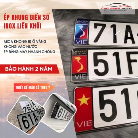ep khung bien so xe o to inox lien khoi 6 rg94iko