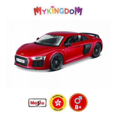 Mô hình lắp ráp xe ô tô Audi R8 V10 Plus màu xanh sang trọng tỉ lệ 1:24