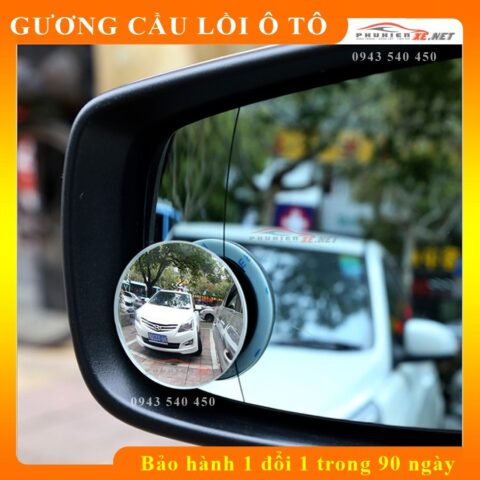 Gương chiếu hậu xe ô tô với gương cầu lồi hỗ trợ quan sát điểm mù